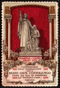 1927 Italy Poster Stamp Centenary Of The Inspiration Of Blessed Cottolengo Turin