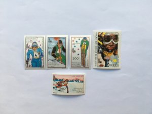 Congo 1980 Winter Olympic Games Mint Mi 721-725B