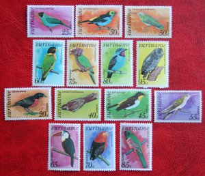 SURINAME 1977  Tropical birds MNH Scott# C58-C71