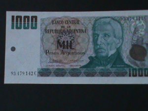 ​ARGENTINA-1983 CENTRAL BANK-BLUE GREEN $1000 PESOS UN-CIRCULATED VERY FINE