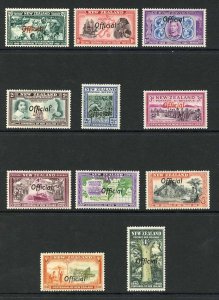 New Zealand SGO141/51 1940 Centennial Set opt OFFICIAL M/M Cat 225 pounds