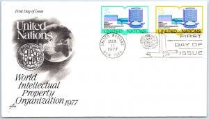 UN UNITED NATIONS FIRST DAY COVER WORLD INTELLECTUAL PROPERTY ORGANIZATION #3