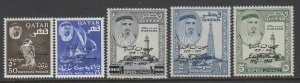 Qatar, Scott 42-46, MNH