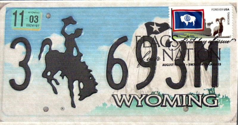 #4331 FOON: Wyoming State Flag Torno FDC 