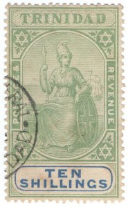 (I.B) Trinidad Revenue : Duty Stamp 10/- (Registar General)