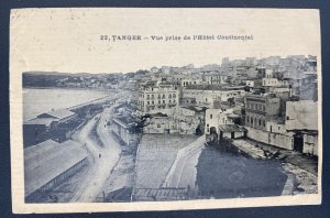 1933 British Post Office Tanger Morocco RPPC Postcard Cover To England City View