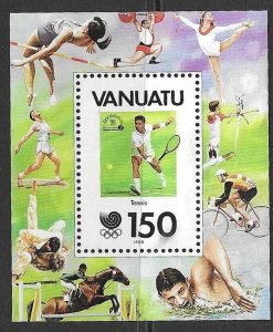 Vanuatu 1988 MNH Stamps Souvenir Sheet Scott 484 Sport Olympic Games Tennis