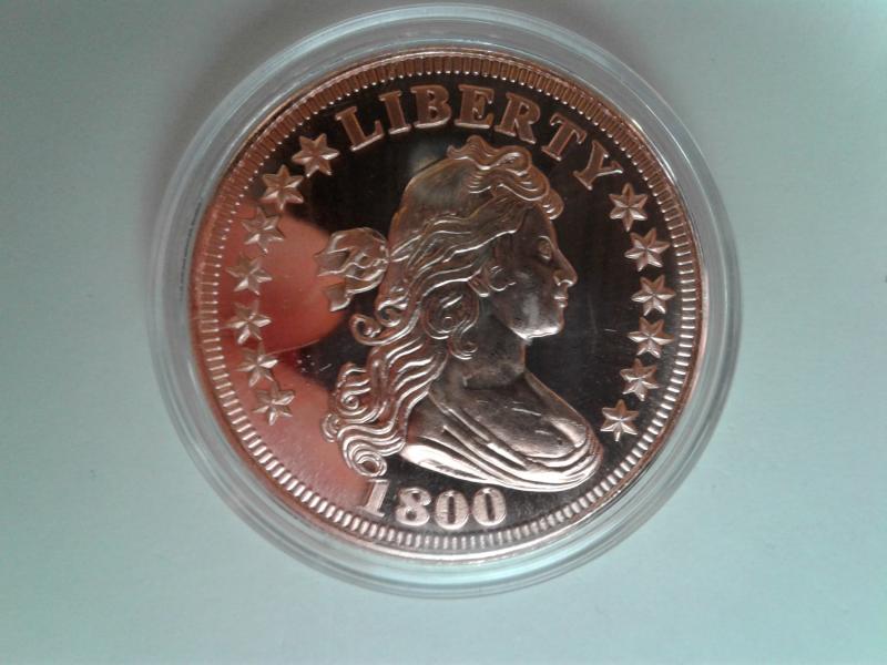 1800 LIBERTY BUST ONE OUNCE COPPER PROOF COIN
