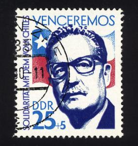 DDR Sc# B175  Salvador Allende, Chilean Flag OG CTO