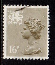 Wales - #WMMH28 Machin Queen Elizabeth II (perf 13 1/2 x 14) - Used