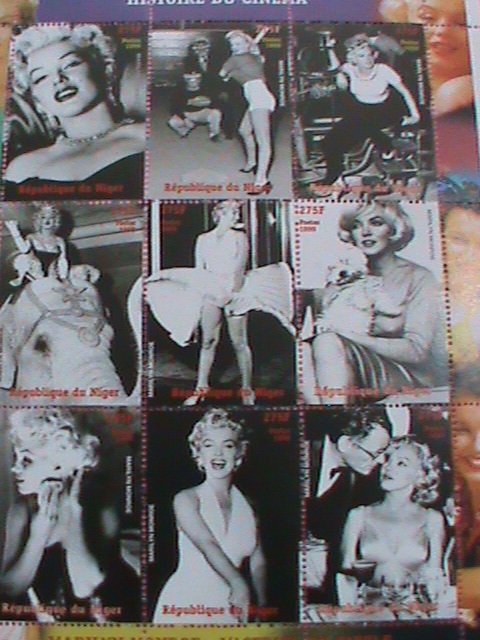 NIGER STAMP-1999- MARILYN MONROE  HISTORY OF CINEMA -  -MNH STAMP SHEET -RARE