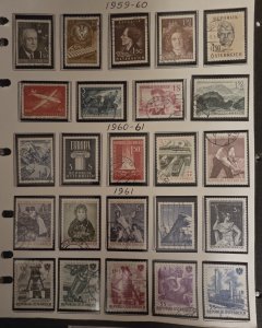 AUSTRIA 1959-1961 Stamp Lot Used Unused Mint MH T19732