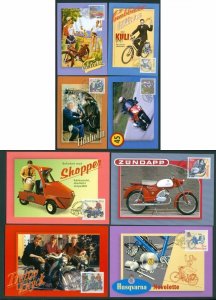 Sweden.2005  Maximum Card. Complete Set. 8 Card. Great Mopeds. 4 Diff.Engraver