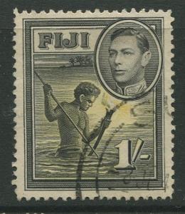 Fiji - Scott 127 - KGVI - Definitive - 1938 - Used - Single 1/- Stamp