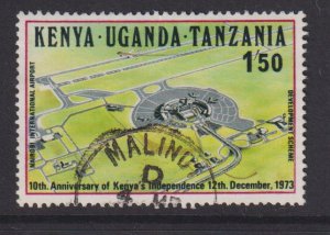 Kenya Uganda  Tanzania    #278   used  1973  Nairobi airport 1.50sh