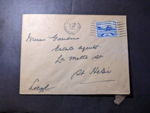 1944 England Channel Islands Cover Jersey CI to St Helier Local Use