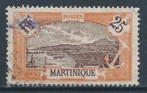 Martinique #75 Used 25c View of Fort-De-France