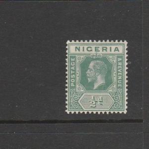 Nigeria 1914/29 1/2d Green fresh Lmm but