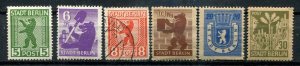 Germany Russian Zone Berlin SC# 11N1-4, 6-7 MH & Used