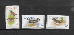 BIRDS - CANADA #496-98  MNH