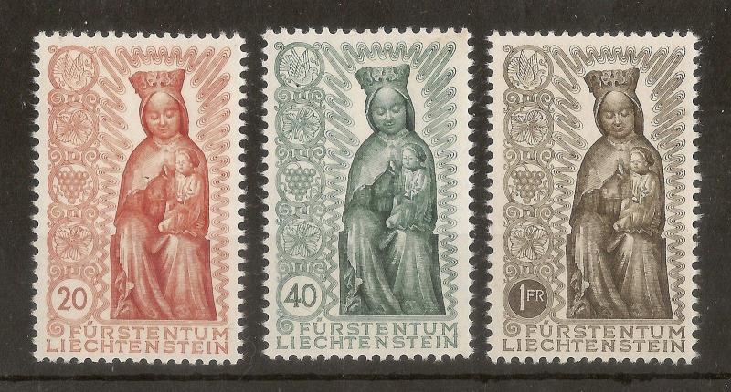 Liechtenstein 1954 Marian Yr SG327-329 MNH Cat£75