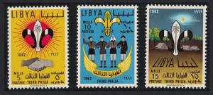 Libya 3rd Boy Scouts' Meeting Tripoli 3v SG#278-280 MI#122A-124A