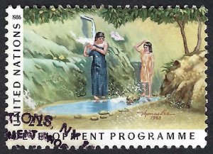 United Nations #470 22¢ UN Development Program - Irrigation (1986). Used.