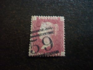 Stamps - Great Britain - Scott# 33 - Used Penny Red