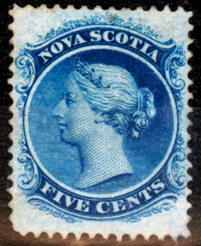 Nova Scotia 1860 5c Blue SG12 Fine Mtd Mint