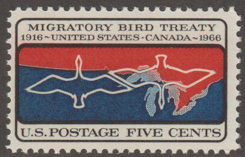 U.S.  Scott# 1306 1966 Migratory Bird Treaty Issue VF MNH