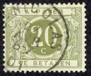 Belgium Sc# J14 Used (a) 1916 20c Postage Due