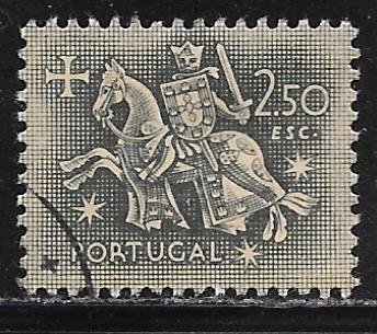 Portugal 771: 2.50e Knight on horseback (from the seal of King Dinis), used, ...