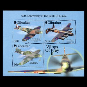 Gibraltar 2000 - Scott #853c wings of prey - Stamp Souvenir Sheet - MNH
