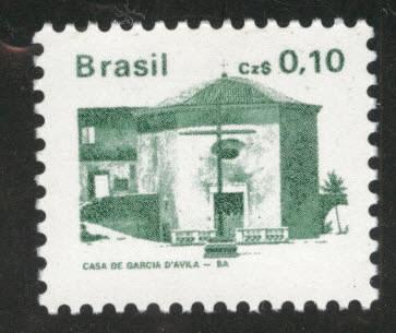 Brazil Scott 2055 MH* from 1986-88 set pencil mark # in gum