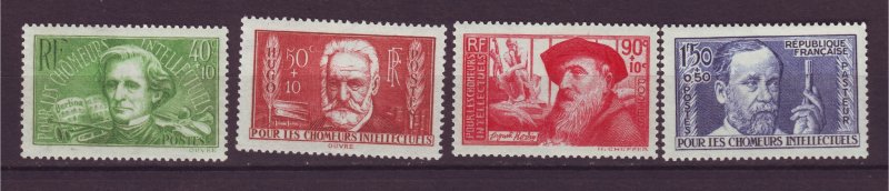 J24644 JLstamps 1936-7 france hv,s of set mh #b50-53 famous people