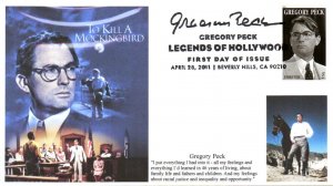 #4526 Gregory Peck S & T FDC