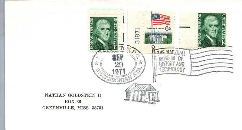 SPECIAL CANCELLATION SMITHSONIAN STATION & NATL. MUSEUM OF HISTORY & TECH 1971