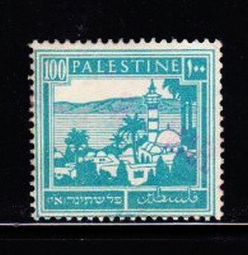 Album Treasures  Palestine Scott # 80   100m Tiberias Sea of Galilee  Mint NG