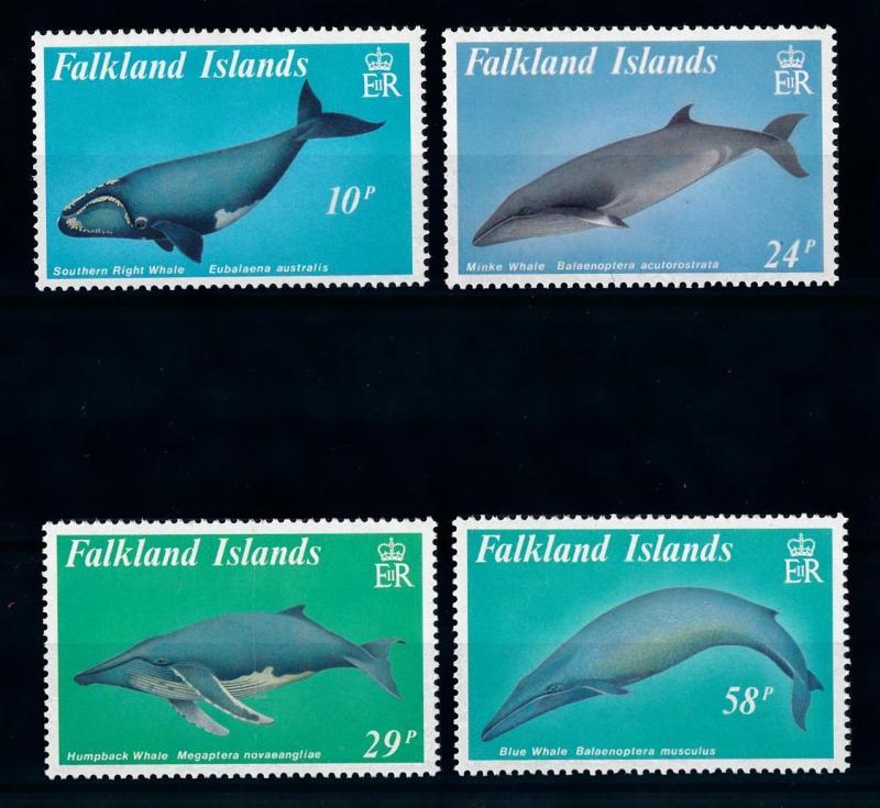 [71979] Falkland Islands 1989 Marine Life Whales  MNH