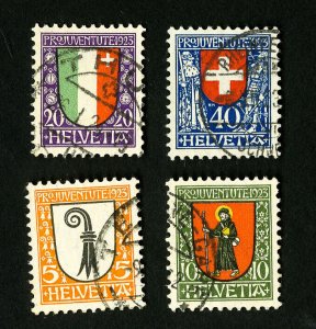 Switzerland Stamps # B25-8 VF Used Scott Value $85.25