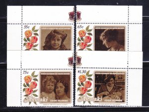 Aitutaki 373-376 Set MNH Queen Mother