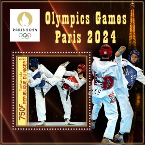 Stamps. Olympic games  2024 in Paris 2020 6 sheets perforated