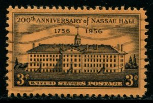 1083 US 3c Nassau Hall, used cv $.20