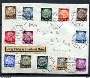 Poland Germany Occ 1940 Cover Deutsche Post Osten Full set Mi 1-13  13267