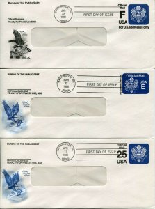 USA Official Mail FDC First Day of Issue Cover Collection Stationery Envelopes