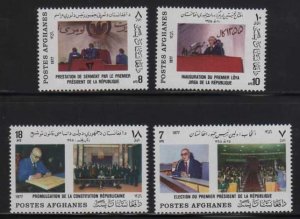 Afghanistan MNH sc# 938-41 Pres. Daoud Leader