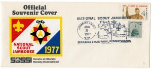 United States 1977 Special Cancellation Cover Stamps Scouting