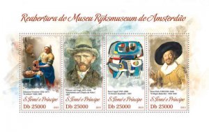 St Thomas - Art Museum of Amsterdam - 4 Stamp Sheet - ST13304a