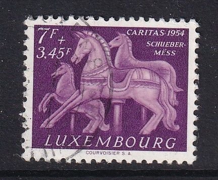 Luxembourg   #B185  used 1954 Caritas 7fr