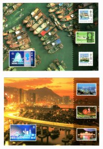 Hong Kong Postcard Hologram 1997 Stamp Exhibition Series no 6 set 27-11-96 pmk